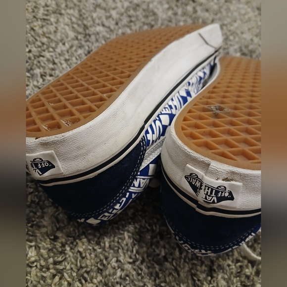 Vans Blue and White Checkered Sneakers - Picture 14 of 16